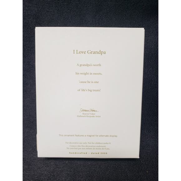 Hallmark Keepsake I Love Grandpa Christmas Photo Holder Ornament Picture Frame - Picture 2 of 3